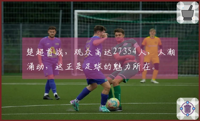 楚超首战，观众高达27354人，人潮涌动，这正是足球的魅力所在。